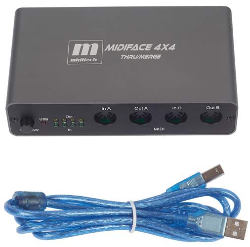 MIDITECH MIDI face 4x4 thru/merge Controller MIDI/DAW Kytary.ro