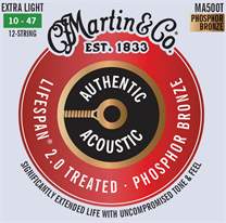 MARTIN Authentic Lifespan 2.0 92/8 Phosphor Bronze 12-String Extra Light