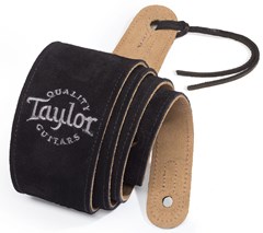 Taylor Black Suede Logo Guitar Strap