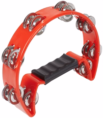 PP World Percussion Headless Tambourine ~ Red - Tamburína