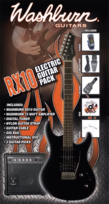 Washburn RX10B PAKE - Gitarový komplet