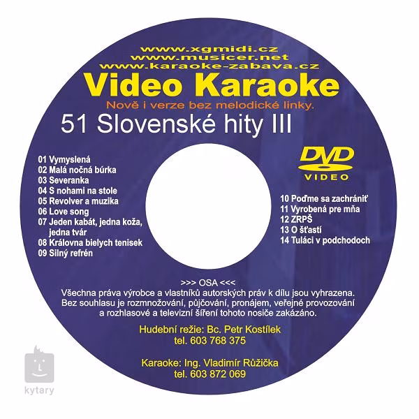 Karaoke PRO 51 Slovenské hity III - 