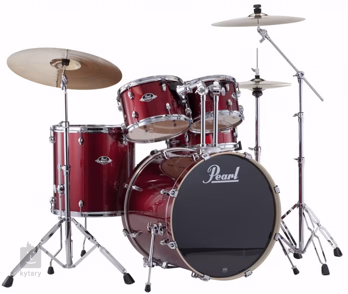 Pearl Export Stage set Red wine - Súprava bicích s činelmi