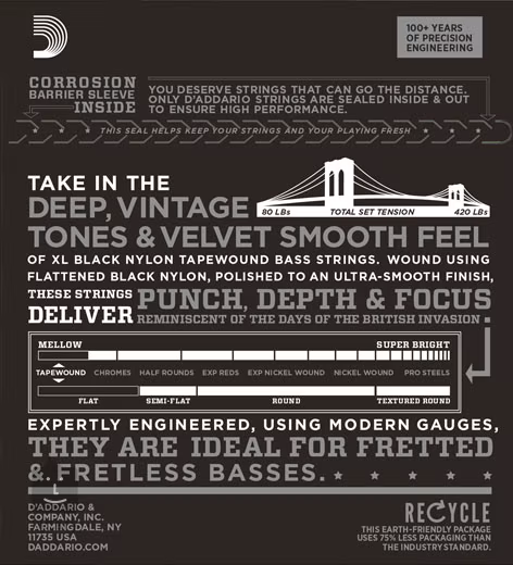 D'Addario ETB92 - Struny na basgitaru