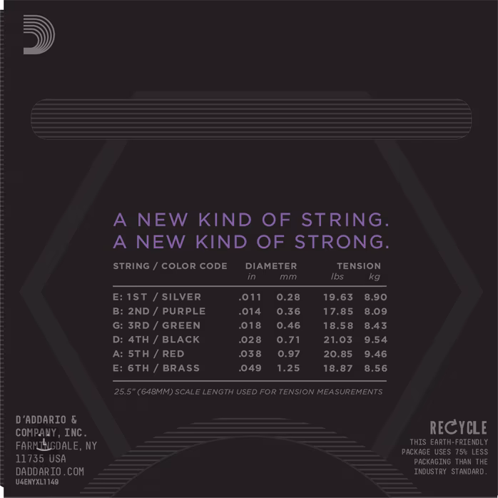 D'Addario NYXL1149 - Struny na elektrickú gitaru