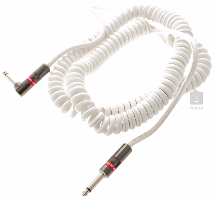 Monster Classic 12' Coil Cable White - Krútený nástrojový kábel