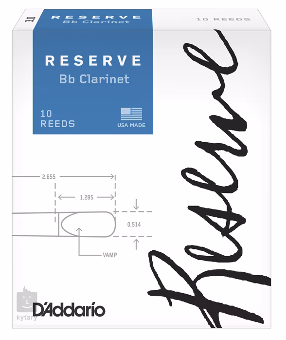 D'Addario Rico Reserve Bb Clarinet - 10 - 3.0 - Klarinetové plátky