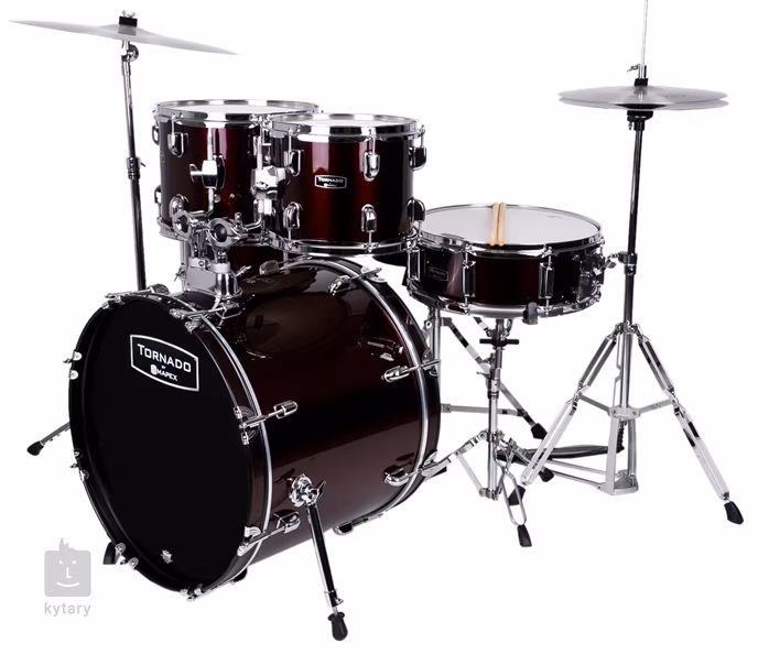 Tornado Rock Set Dark red - Súprava bicích s činelmi