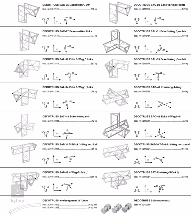 Decotruss SAT 36 Silver - Stavebná konštrukcia