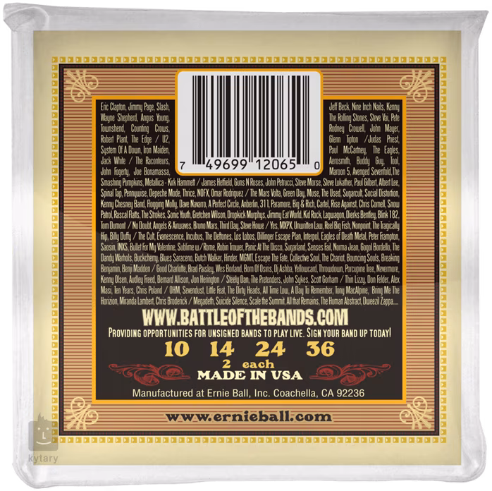 Ernie Ball 2065 Earthwood 80/20 Bronze Mandolin Medium - Struny na mandolínu