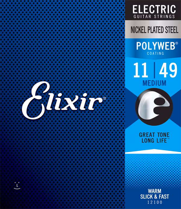 Elixir Polyweb Medium - Struny na elektrickú gitaru