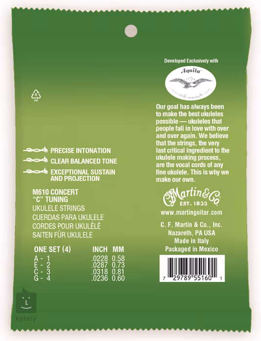 Martin Ukulele Premium Concert - Struny na koncertné ukulele