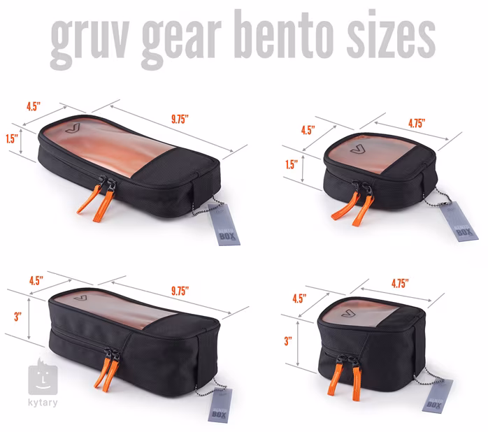 Gruvgear Bento Box Full Length Tall Black - Obal