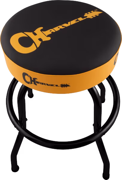 Charvel 24" Barstool Black/Yellow Logo - Barová stolička