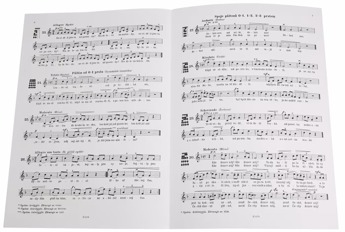 KN Studánka op. 103 (30 lidových písní pro dvoje housle) - Škola hry na husliach