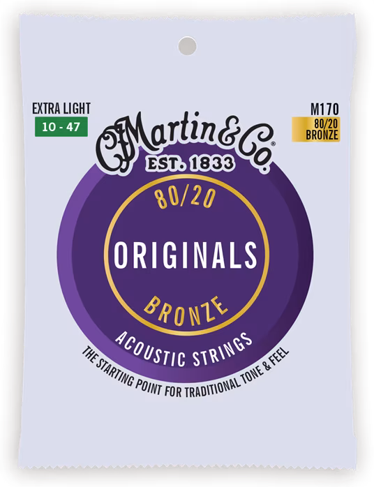 Martin Originals Extra Light - Kovové struny na akustickú gitaru