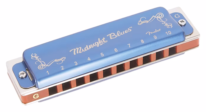 Fender Midnight Blues Harmonica Pack of 7, with Case - Súprava fúkacích harmoník
