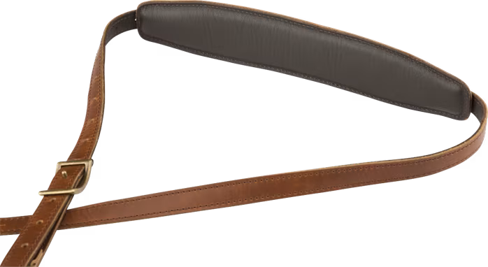 Fender Mustang Saddle Strap, Long, Cognac - Gitarový popruh