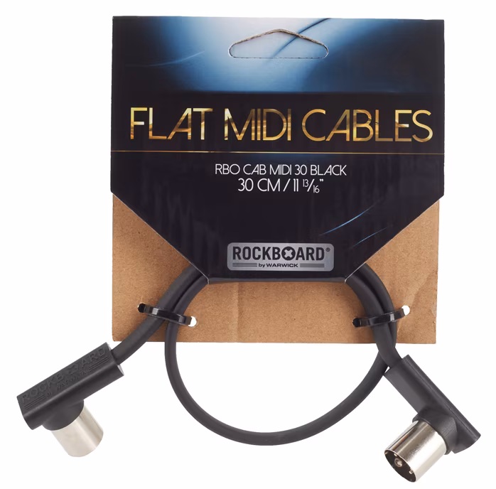 Rockboard Flat MIDI Cable Black 30 cm (rozbalené) - MIDI kábel