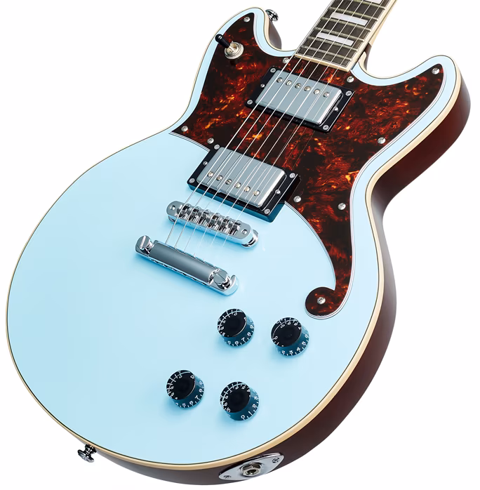 D'Angelico Double Cutaway Solid Body Sky Blue - Elektrická gitara