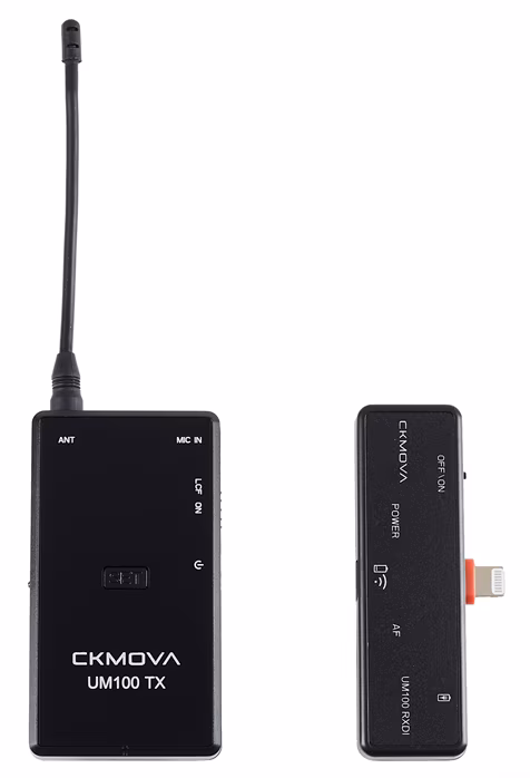 CKMOVA UM100 Kit5 (rozbalené) - Bezdrôtová reportážna súprava s mikrofónom