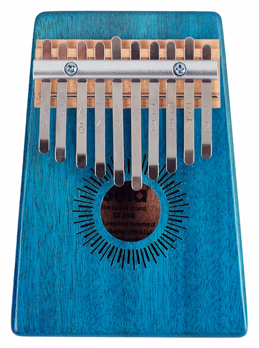 Sela Kalimba Mahogany 10 Blue - Kalimba