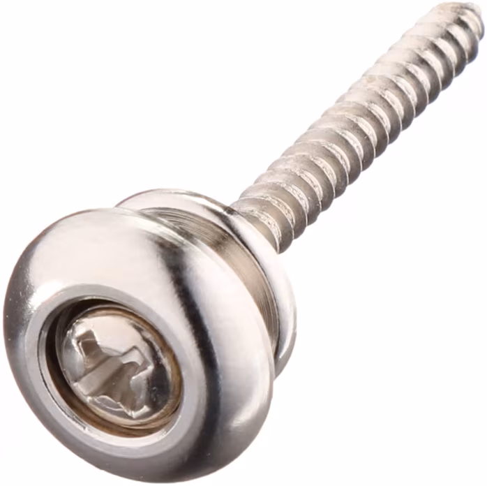 Ernie Ball Nickel Plated Brass Strap Button - Rolna na popruh