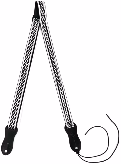 Flight S47 Black Silver Nubuck Ukulele Strap - Popruh na ukulele