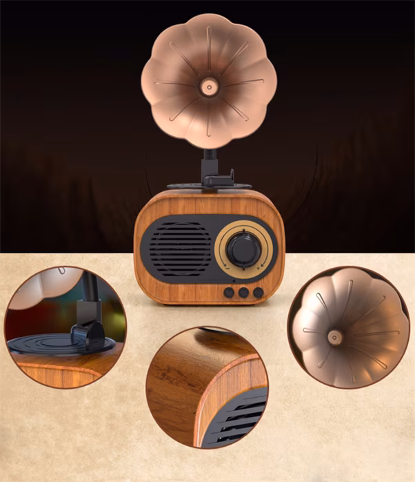 Mozos MINI-B5-RETRO - Bezdrôtový prenosný reproduktor