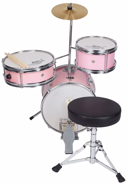 Tiger Power TCCJR30 Pink (použité) - Detská súprava bicích