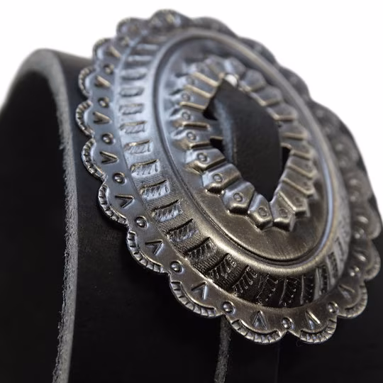 Richter Raw I Concho Black/Old Silver - Gitarový popruh