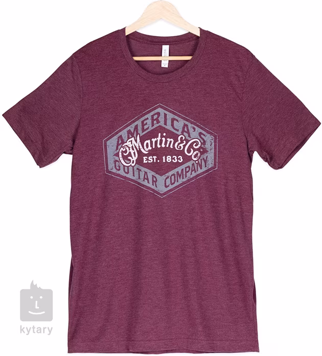 Martin America's Guitar Tee Maroon S - Tričko
