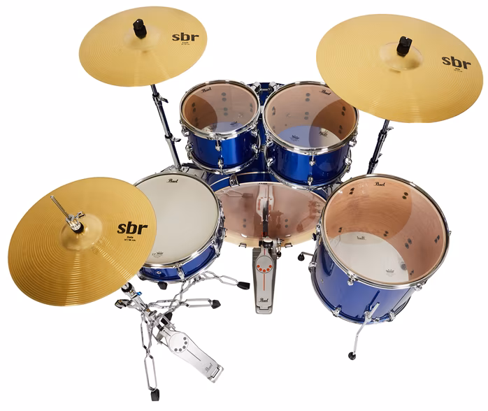 Pearl Export High Voltage Blue Rock Set - Súprava bicích s činelmi