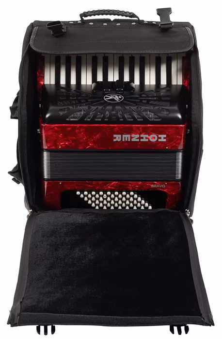 Hohner Bravo II 48 red - Klávesový akordeón