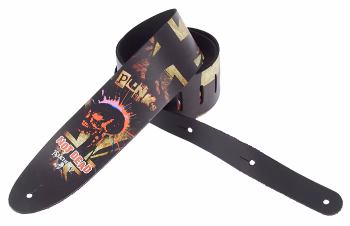 Perri's Leathers 11026 ALCHEMY Guitar Strap Punk's Not Dead - Gitarový popruh