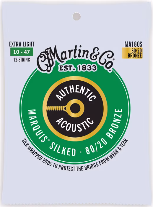 Martin Authentic Marquis 80/20 Bronze 12-String Extra Light - Struny na dvanásťstrunovú gitaru