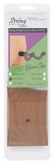 String-Swing Custom Shop Wall Mount Guitar Keeper Black Walnut - Gitarový vešiak