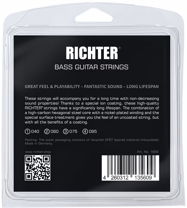 Richter Electric Bass Strings Ion Coated, Light 40-95 - Struny na basgitaru