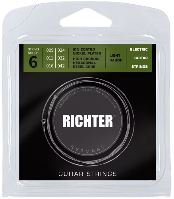 Richter Electric Guitar Strings Ion Coated, Light 9-42 - Struny na elektrickú gitaru