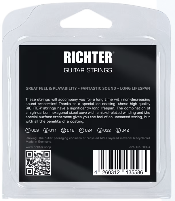 Richter Electric Guitar Strings Ion Coated, Light 9-42 - Struny na elektrickú gitaru