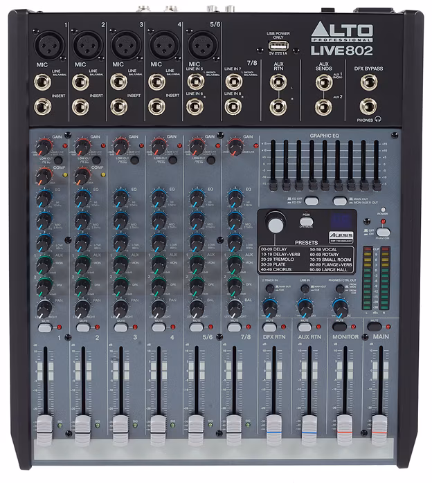 Alto Live 802 - Analógový mixážny pult