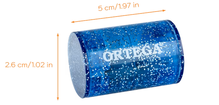 Ortega Plastic Finger Shaker Blue Sparkle - Šejker