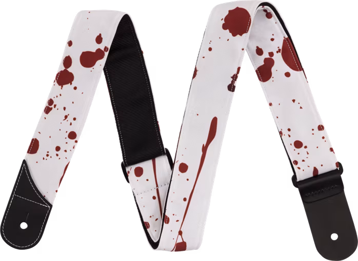 Jackson Splatter Strap, White & Red - Gitarový popruh