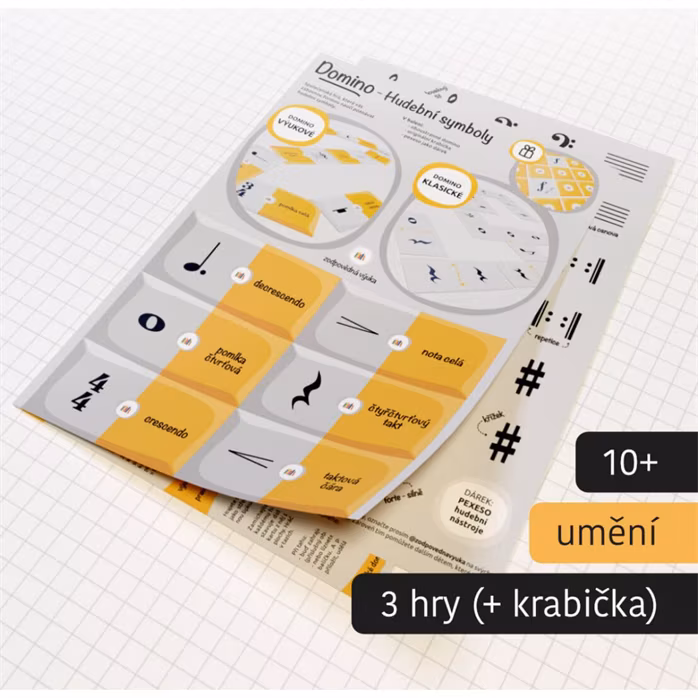 Zodpovědná výuka Domino: Hudební symboly - Hudobná náuka