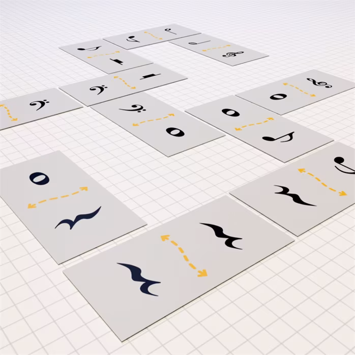 Zodpovědná výuka Domino: Hudební symboly - Hudobná náuka