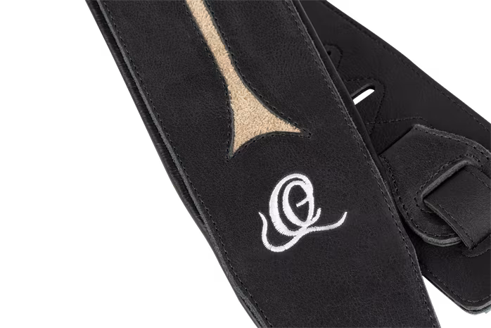 Ortega OSBS-2 Bass Leather Strap - Vintage Ash - Gitarový popruh