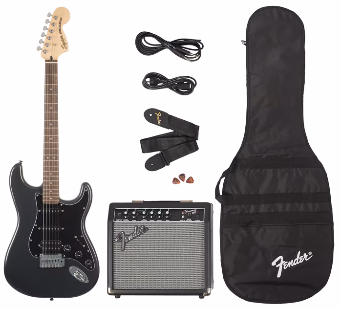 Fender Squier Affinity Series Stratocaster HSS Pack LRL CFM (použité) - Elektrická gitara set