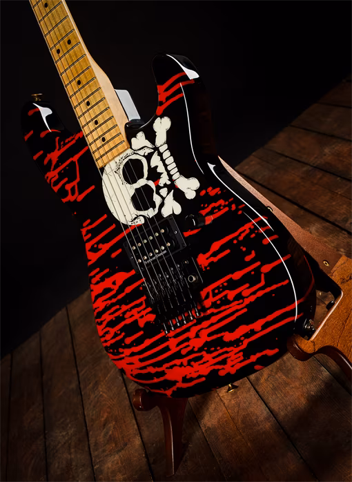 Charvel 2006 San Dimas Ratt Skull Blood Warren DeMartini - Elektrická gitara