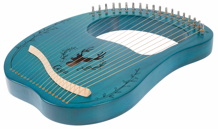 Cega Lyre Harp 19 Strings Blue - Lýrka