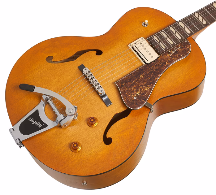 Godin 5th Avenue Jumbo P-Rail Harvest Gold (rozbalené) - Semiakustická gitara